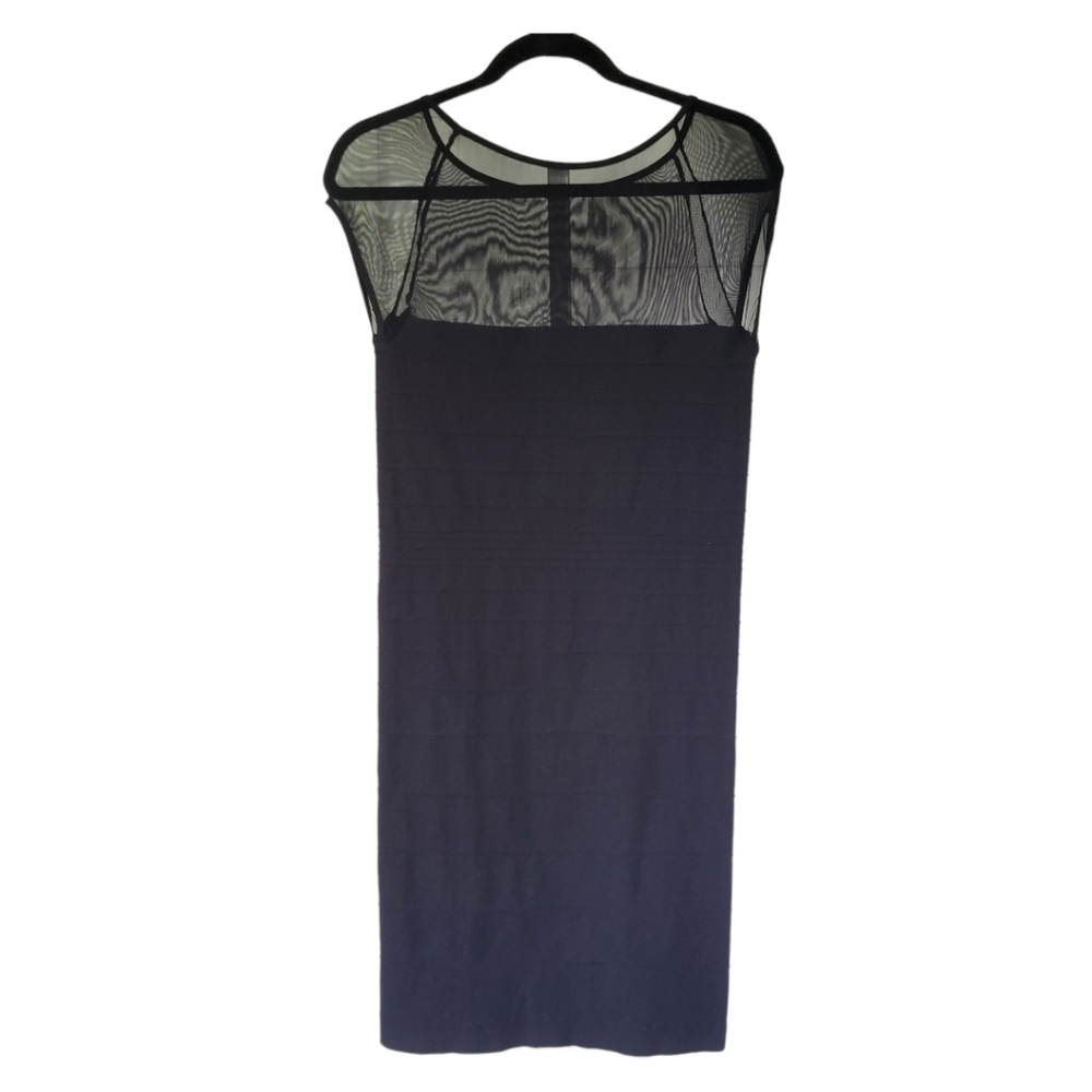 BEBE Black Y2K Bandage Bodycon Little Black Dress Womens M/L‎ Mesh Top